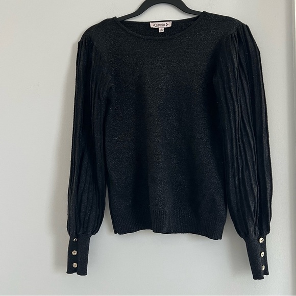 Nanette Lepore Black Metallic Sweater - Picture 2 of 6